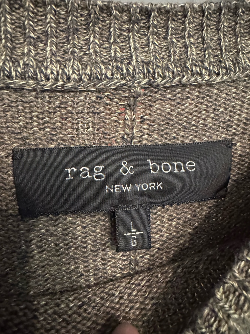 Rag & Bone Men’s Olive Green Knit Fall Sweater - L 🍁